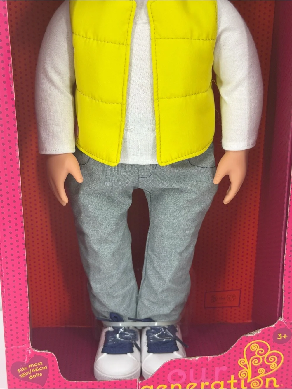 New Our Generation Lee Boy doll 18-inch dark-brown eyes -brown Realistic Hair - Picture 3 of 6
